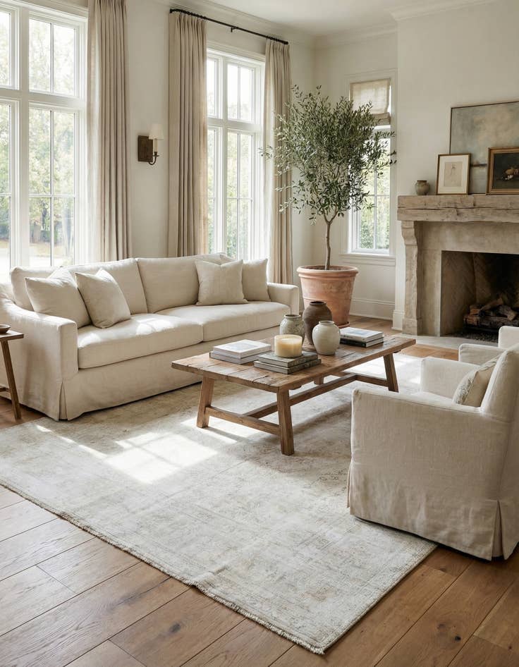 Detail image of 6' 7 x 9' 4  Hand Knotted Ultra Vintage Persian Wool Rug