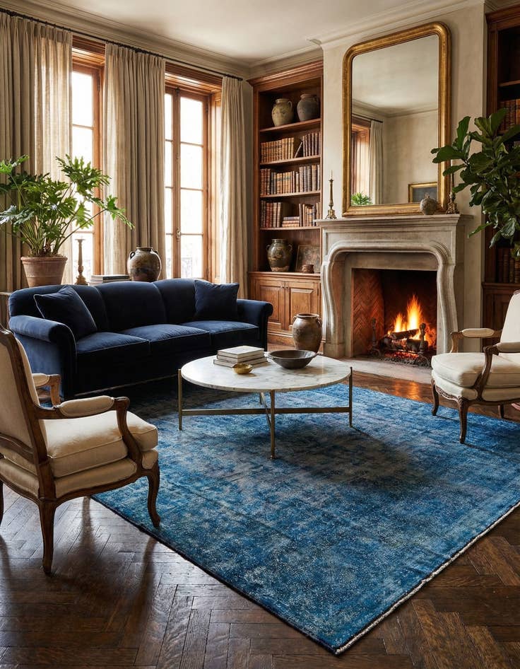 Detail image of 9' 7 x 12' 8 Vintage Royal Wool Rug