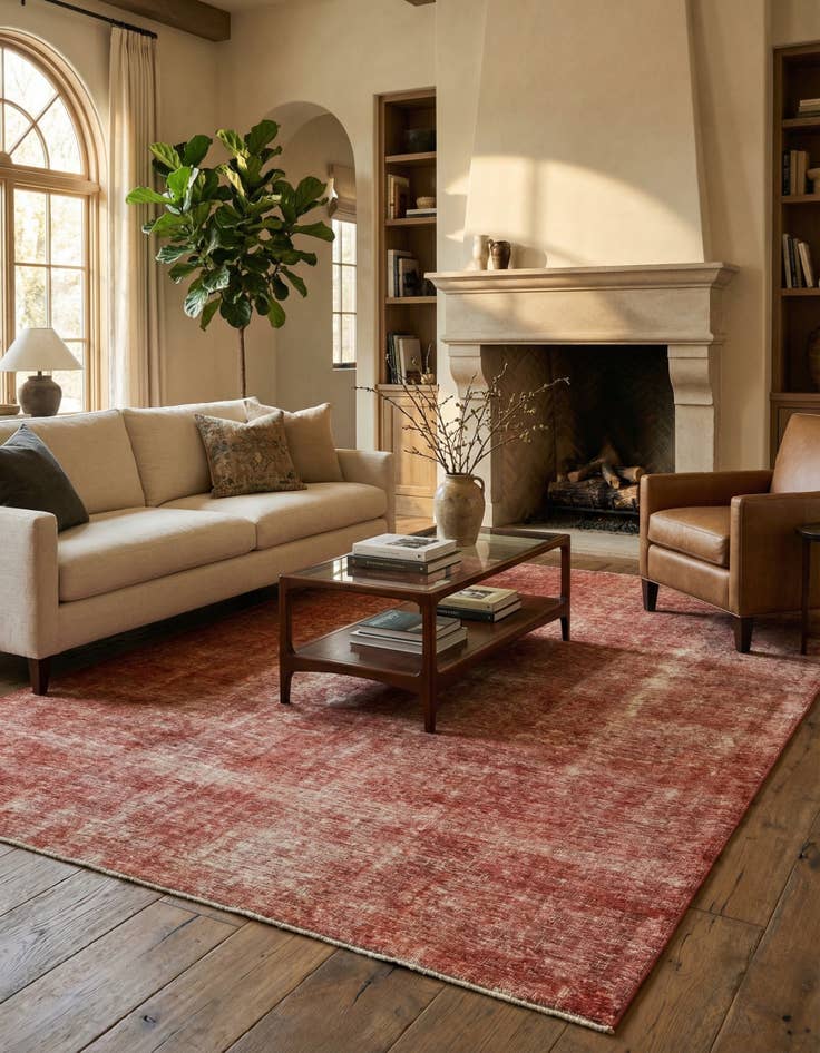 Detail image of 6' 4 x 9' 5  Hand Knotted Ultra Vintage Persian Wool Rug