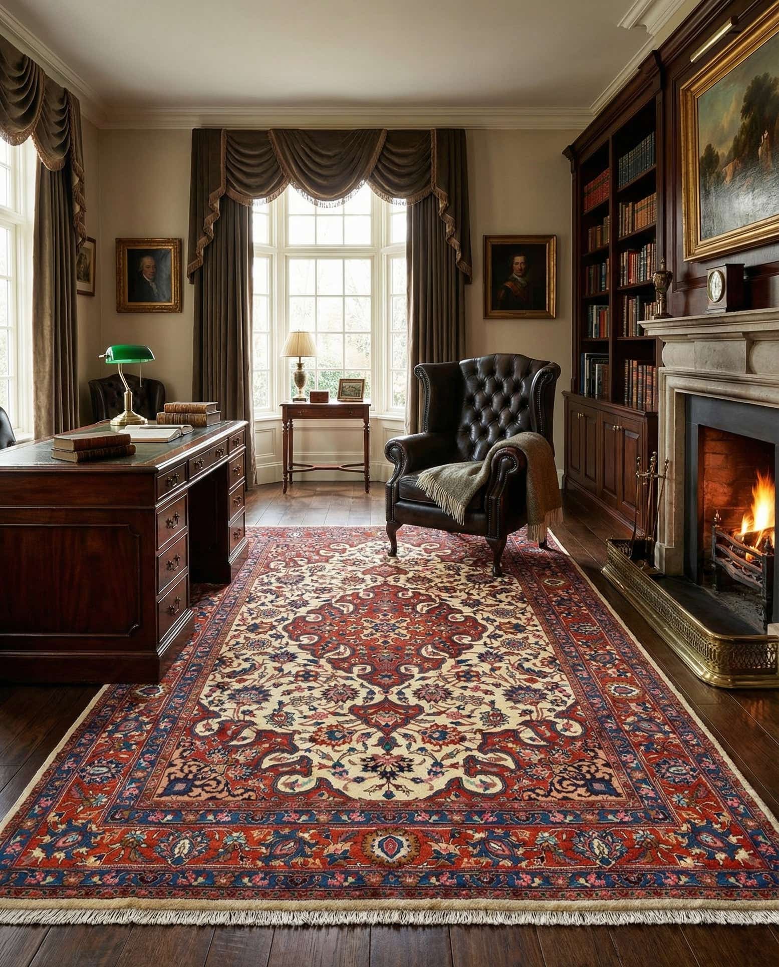 6' 8 x 9' 8 Mashad Wool Rug