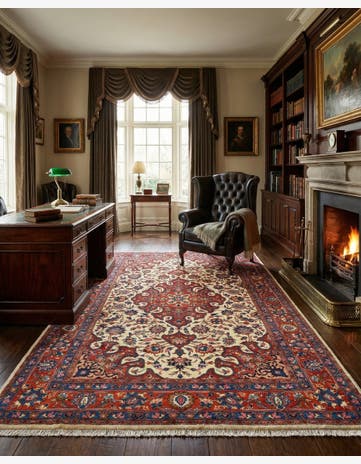 6' 8 x 9' 8 Mashad Wool Rug