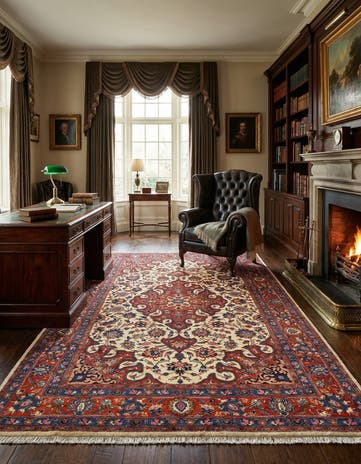 6' 8 x 9' 8 Mashad Wool Rug