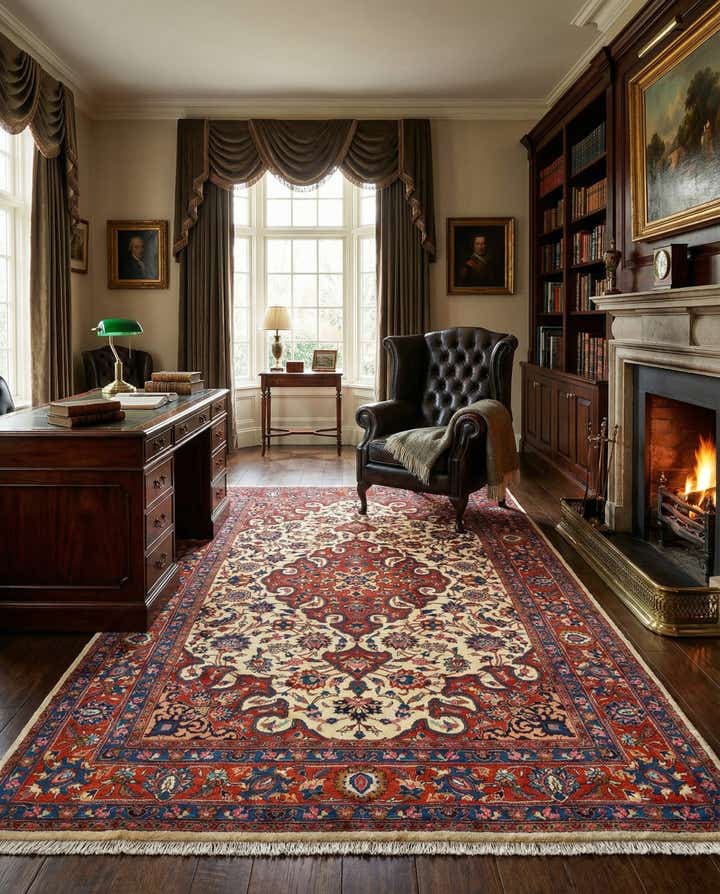 6' 8 x 9' 8 Mashad Wool Rug