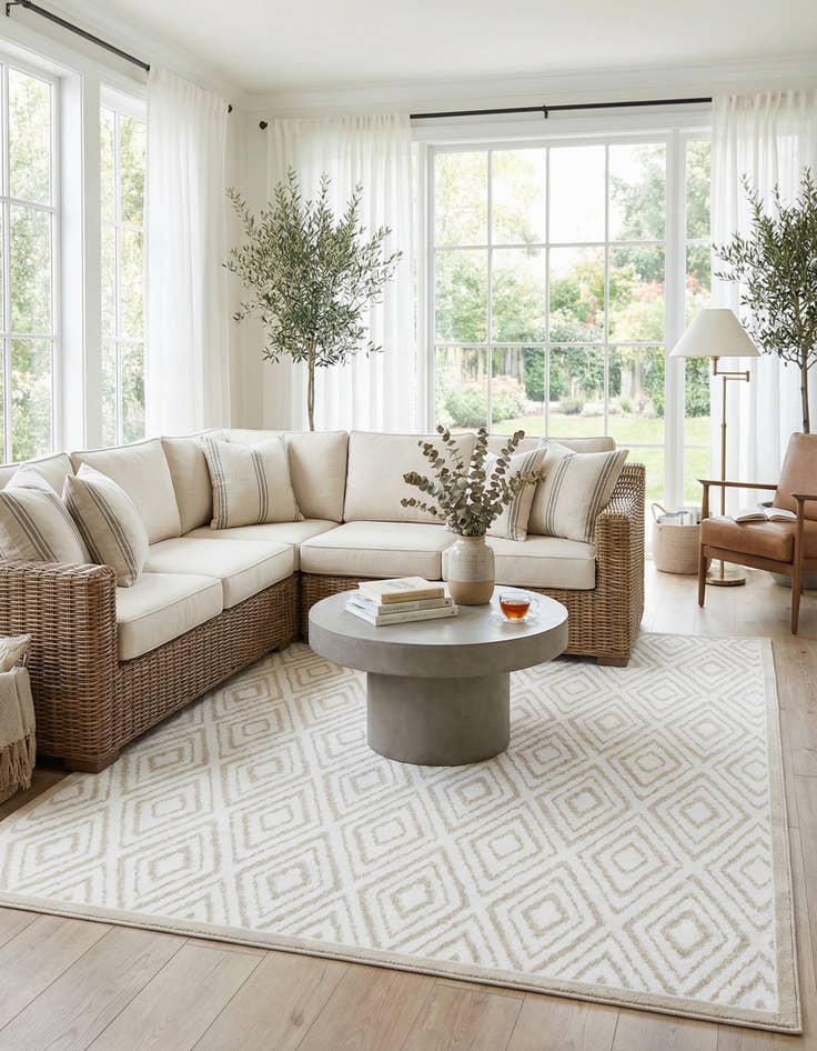 Detail image of 7' 10 x 7' 10 Hermitage Square Rug