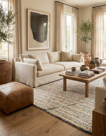 5' 4 x 8' Hand Knotted Moroccan Wool Rug