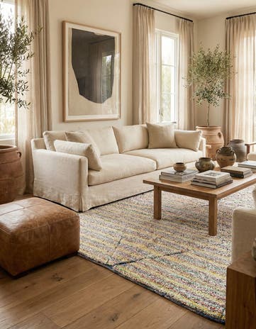 5' 4 x 8' Hand Knotted Moroccan Wool Rug