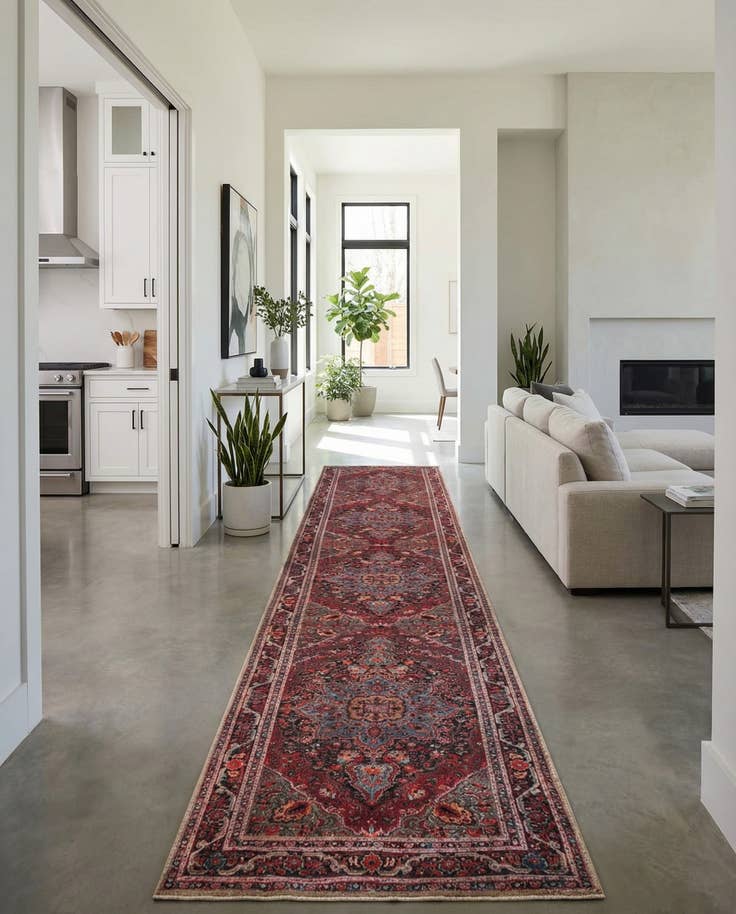 Detail image of 2' 6 x 19' 8 Washable Timeless Runner Rug