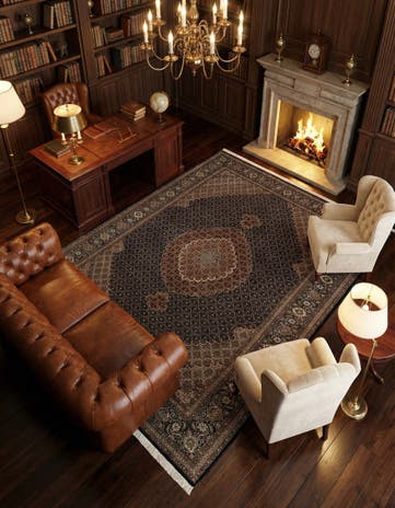 6' 7 x 9' 11 Tabriz Mahi Rug