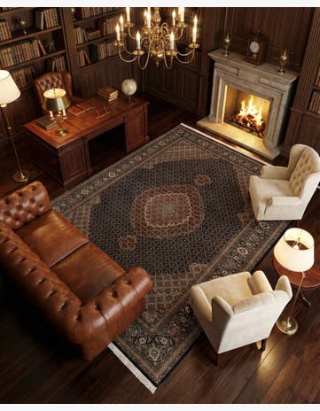 6' 7 x 9' 11 Tabriz Mahi Rug