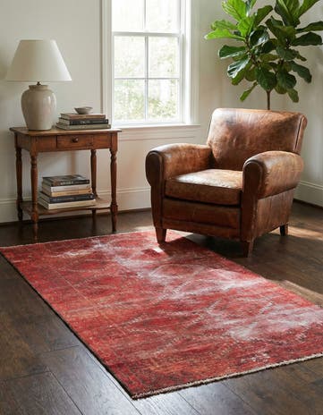 2' 8 x 5' 7 Hand Knotted Ultra Vintage Persian Wool Runner Rug