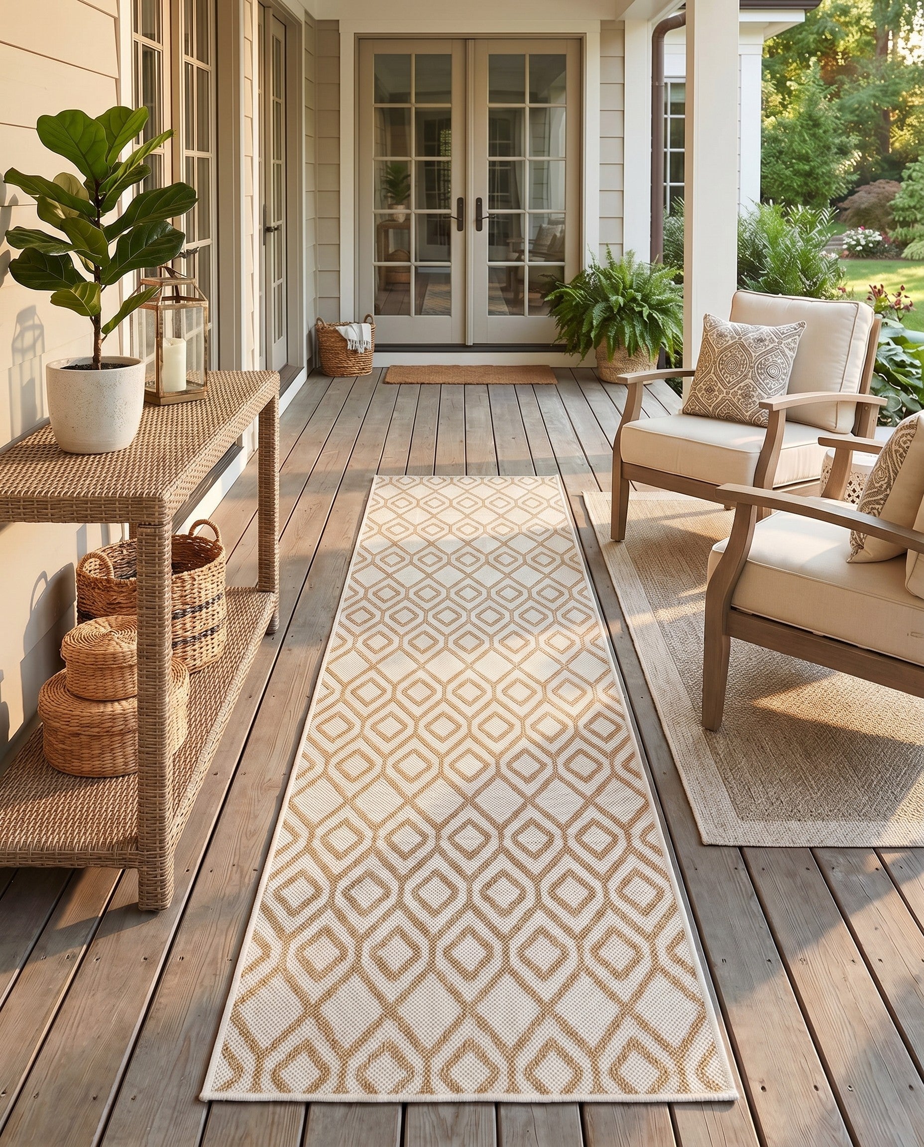 2' x 8' Easy-Clean Jill Zarin Turks and Caicos Indoor / Outdoor Runner Rug