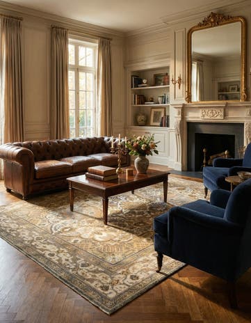 8' x 10' 6 Hand Knotted Vintage Royal Persian Wool Rug