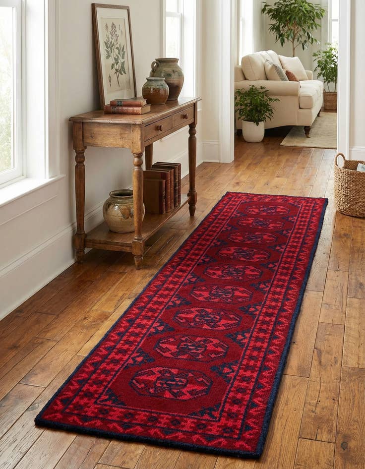 Detail image of 2' 7 x 11' 6  Hand Knotted Moroccan Wool Runner Rug