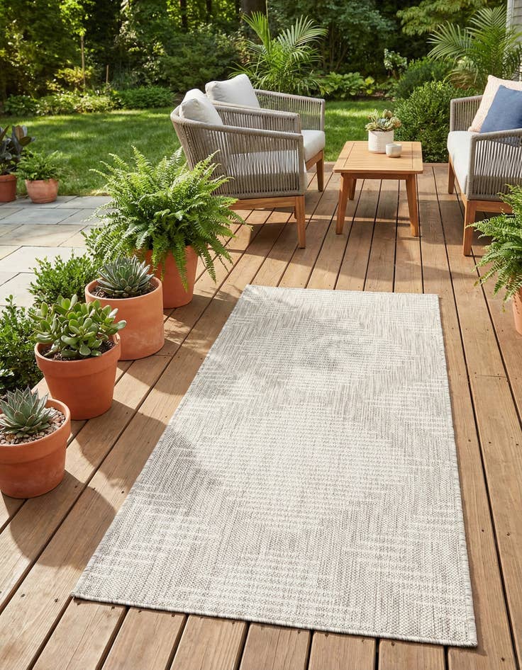 Detail image of  2' x 5' 3  Washable Modern Indoor / Outdoor Runner Rug