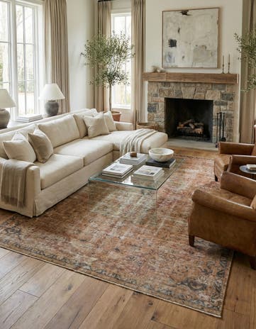 7' x 10' 4 Hand Knotted Ultra Vintage Persian Wool Rug