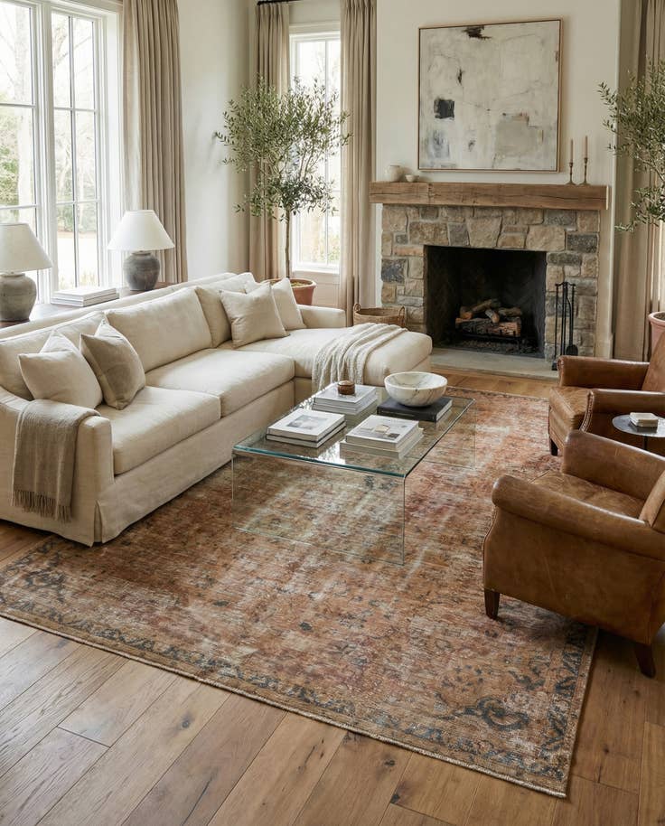 Detail image of 7' x 10' 4 Hand Knotted Ultra Vintage Persian Wool Rug