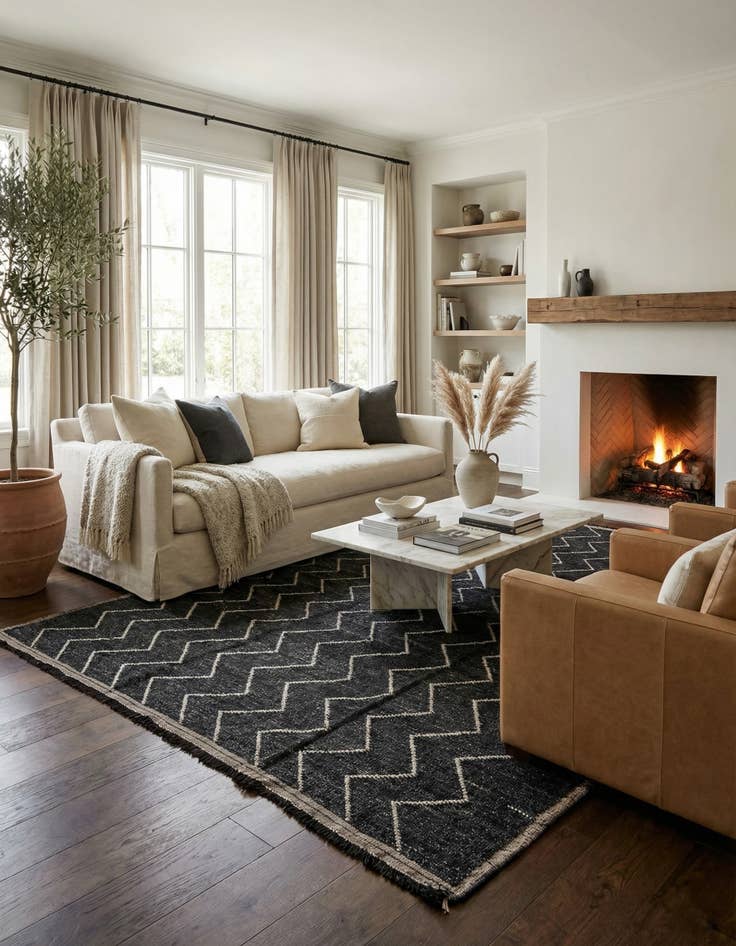 Detail image of 9' x 12' 9  Hand Knotted Moroccan Wool Rug