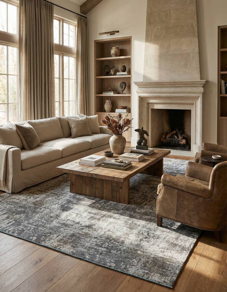 Detail image of 8' 10 x 12'  Hand Knotted Ultra Vintage Persian Wool Rug