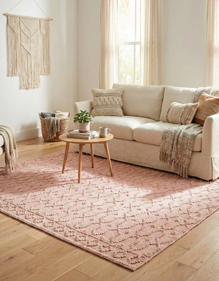 Detail image of  5' 3 x 5' 3  Hand Woven Larsa Jute Square Rug