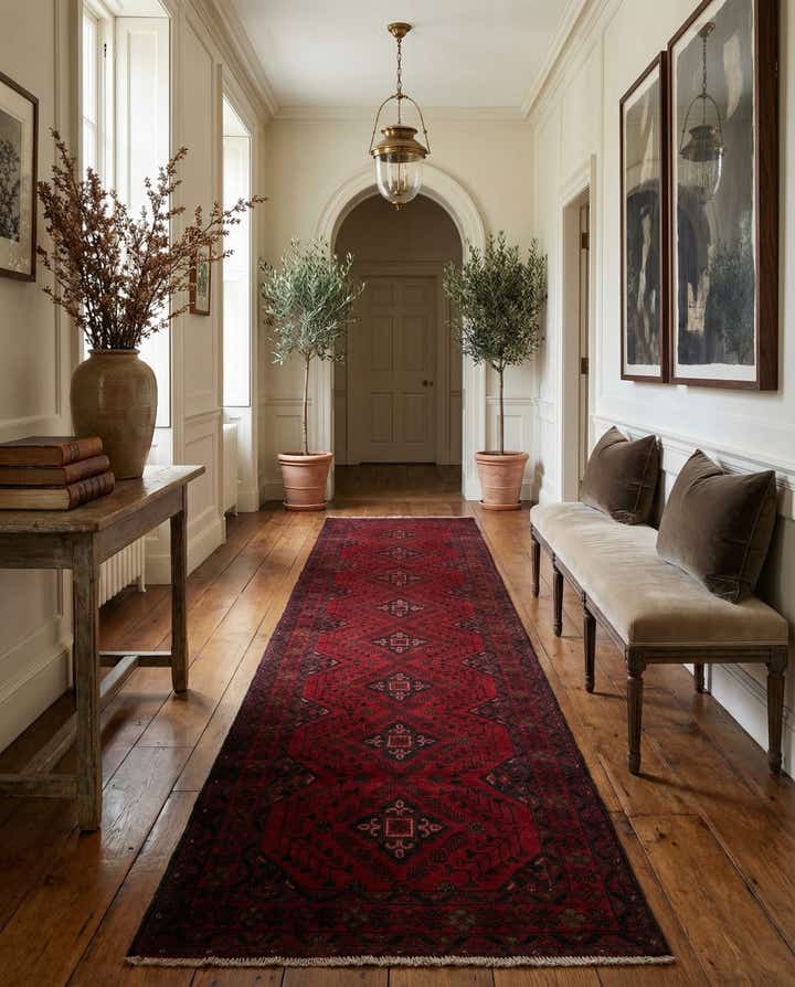 2' 10 x 9' 6 Hand Knotted Khal Mohammadi Wool Runner Rug