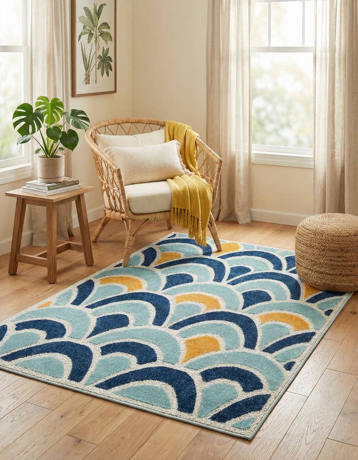 Detail image of  4' x 6'  Washable Belize Indoor / Outdoor Rug