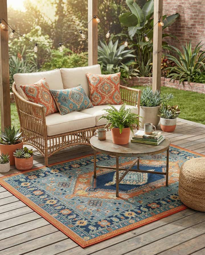 4' x 6' Easy-Clean Baja Indoor / Outdoor Rug