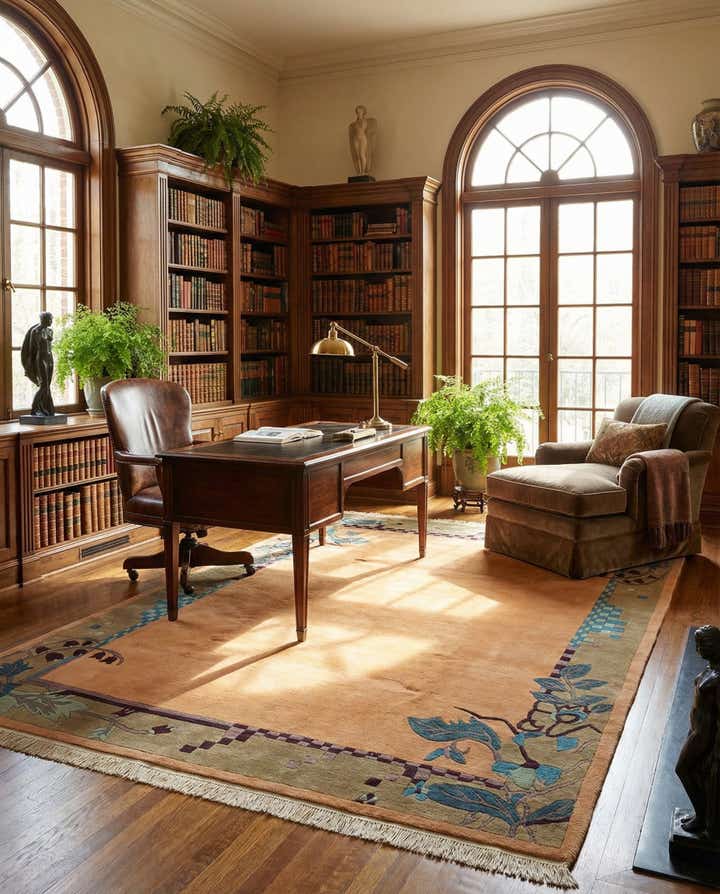 6' 7 x 9' 7 Hand Knotted Nepal Wool Rug