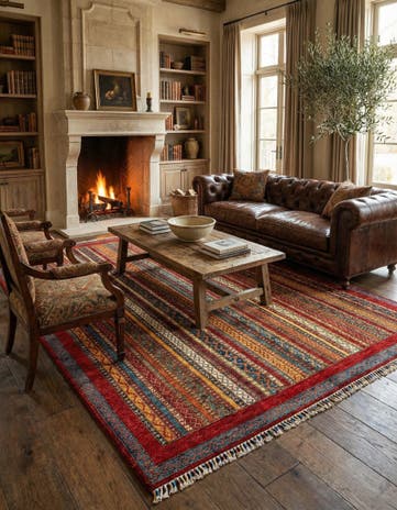 6' 4 x 9' 7 Torkman Wool Rug