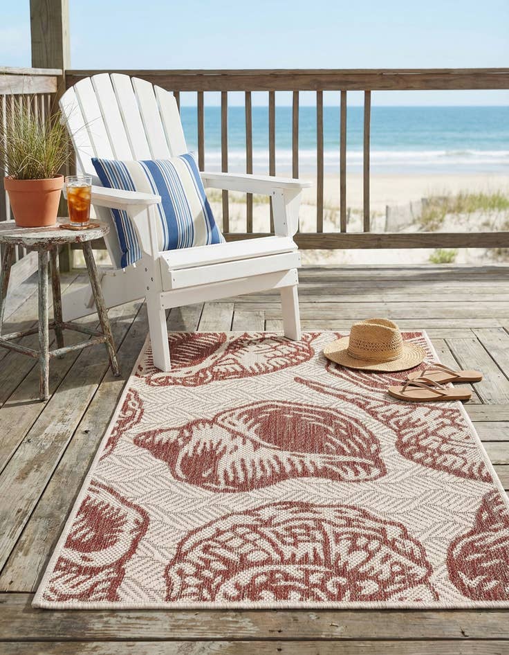 Detail image of 2' x 3'  Washable Coastal Indoor / Outdoor Rug
