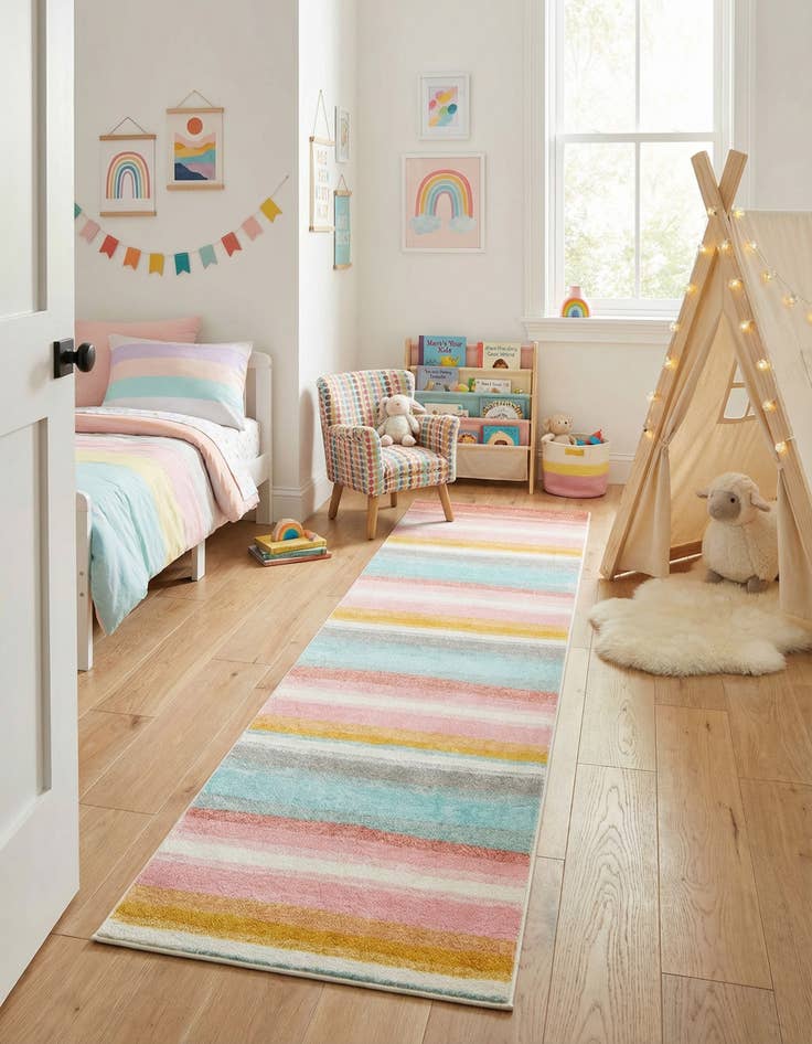 Detail image of 2' 7 x 12' Whimsy Kids Runner Rug