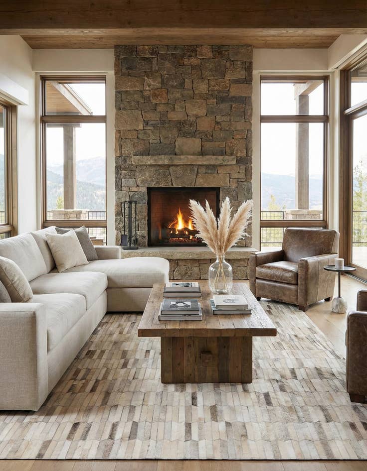 Detail image of 5' 4 x 7' 3 Cowhide Rug