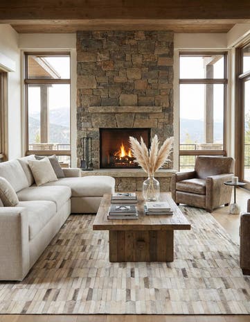 5' 4 x 7' 3 Cowhide Rug