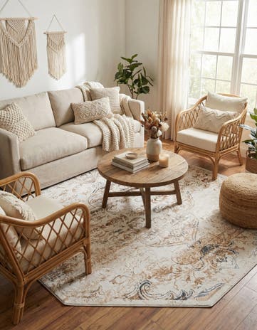 Ivory Highbury Octagon Rug