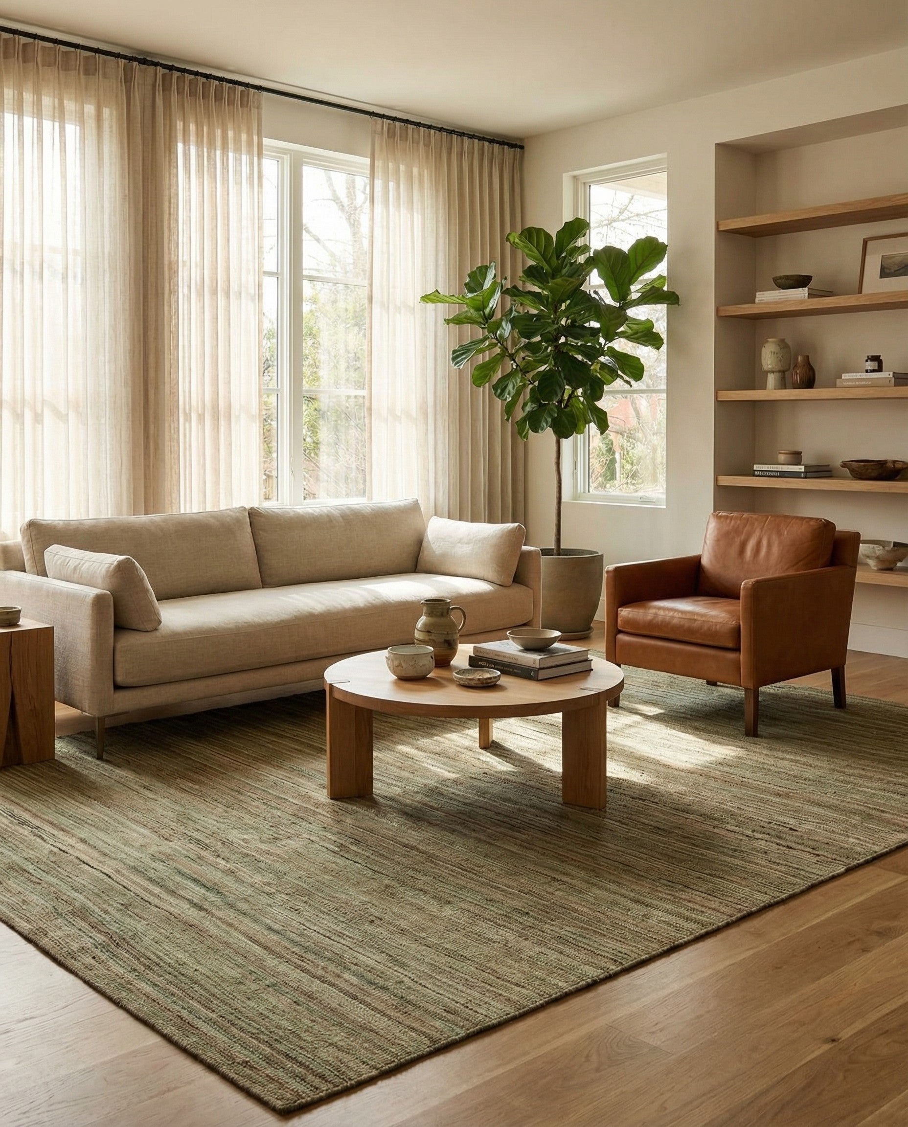  6' 4 x 9' 1  Hand Woven Kilim Modern Wool Rug