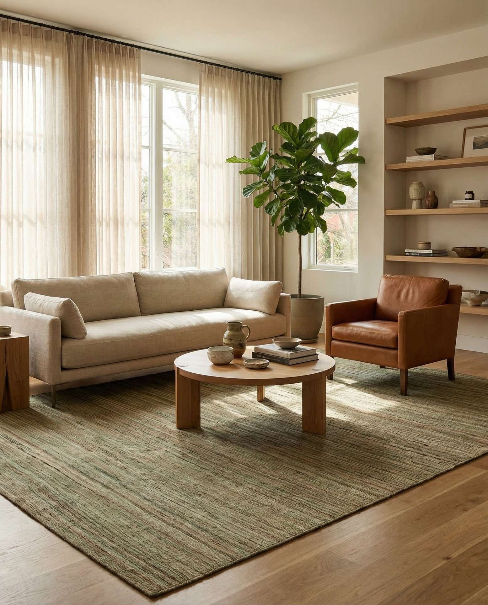 6' 4 x 9' 1 Hand Woven Kilim Modern Wool Rug