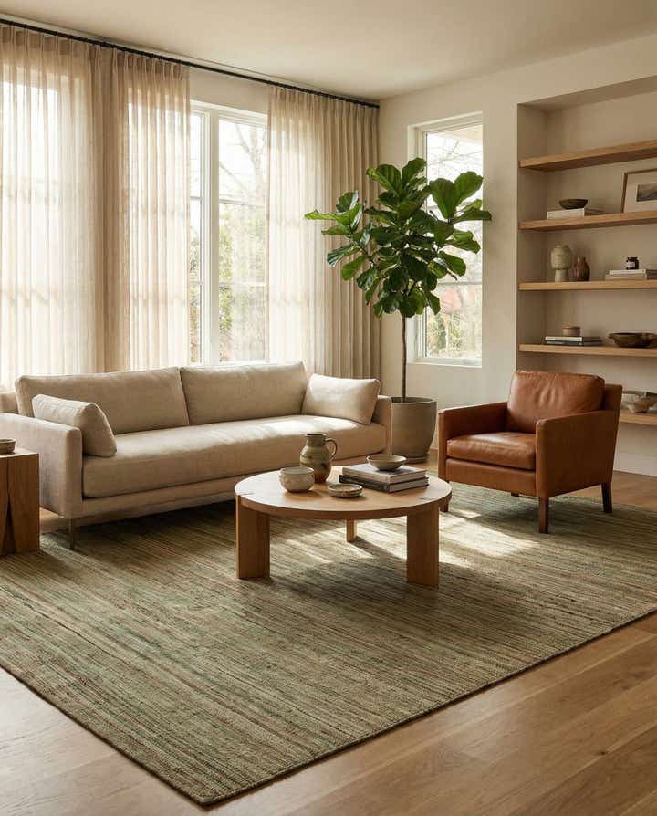 6' 4 x 9' 1 Hand Woven Kilim Modern Wool Rug