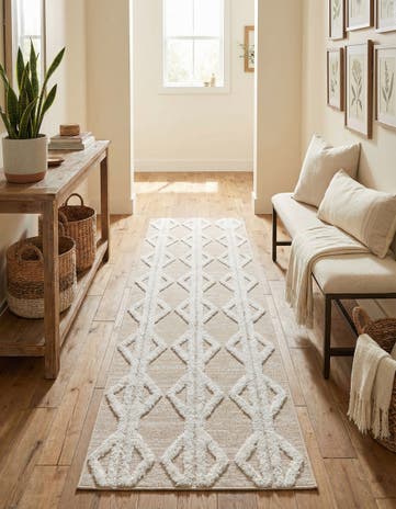 Beige Sabrina Soto Casa Palma Runner Rug