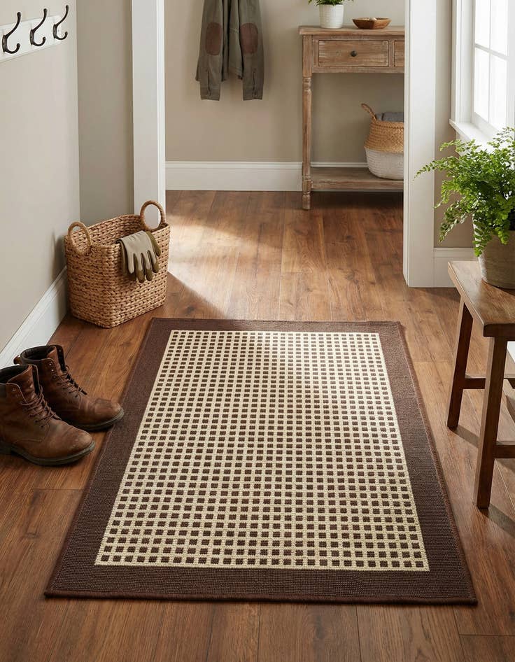 Detail image of 2' x 3'  Washable Border Indoor / Outdoor Rug