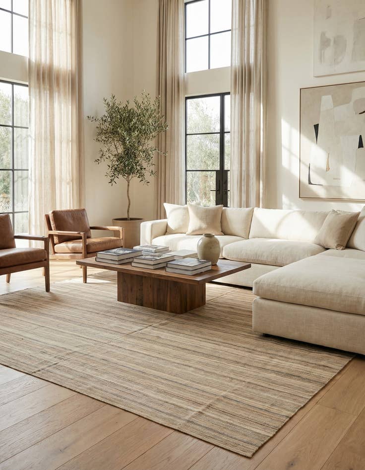 Detail image of 10' 1 x 12' 10  Hand Woven Kilim Modern Wool Rug