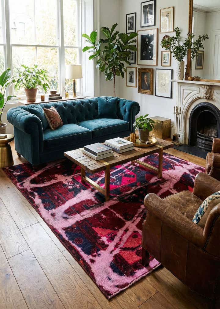5' 3 x 6' 9 Hand Knotted Ultra Vintage Persian Wool Rug