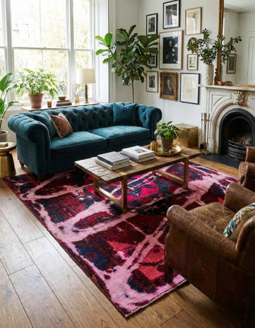 5' 3 x 6' 9 Hand Knotted Ultra Vintage Persian Wool Rug