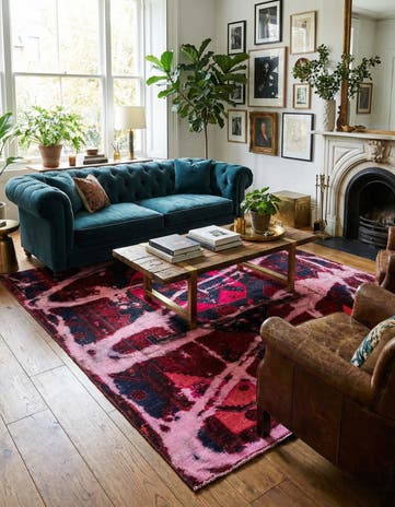 5' 3 x 6' 9 Hand Knotted Ultra Vintage Persian Wool Rug
