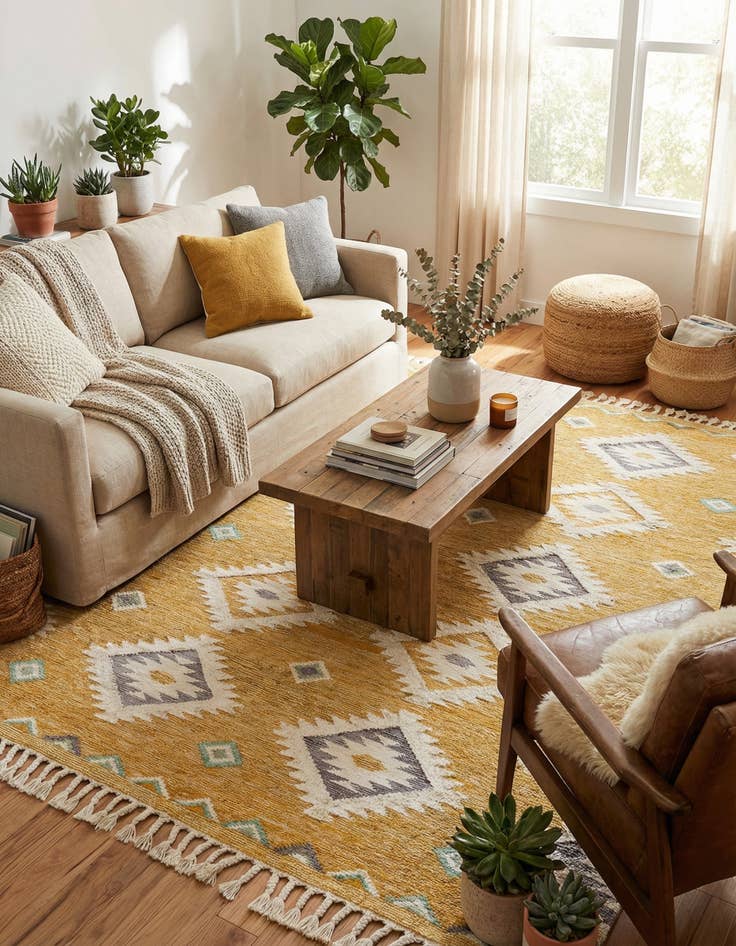 Detail image of 9' x 12' 2  Hand Woven Arizona Wool Rug