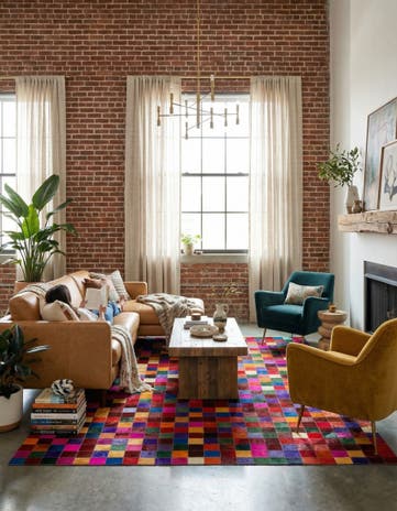 8' x 9' 10 Cowhide - Patchwork Rug