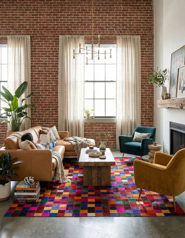 Detail image of  8' x 9' 10 Cowhide - Patchwork Rug