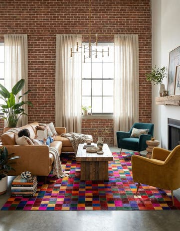 8' x 9' 10 Cowhide - Patchwork Rug