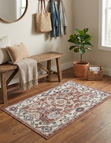 Dusty Rose Eco Traditional Rug
