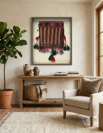 1' 8 x 2' 4 Textile Wall Art Square Rug