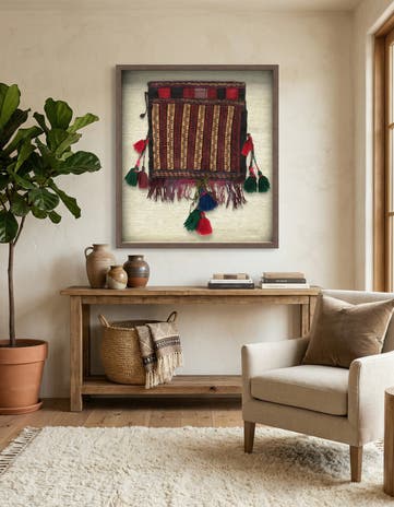 1' 8 x 2' 4 Textile Wall Art Square Rug