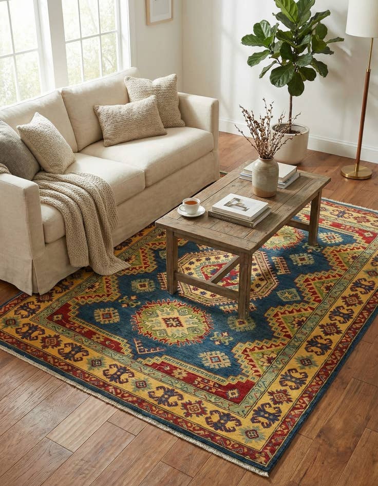 Detail image of 5' x 6' 7  Hand Knotted Kazak Rug